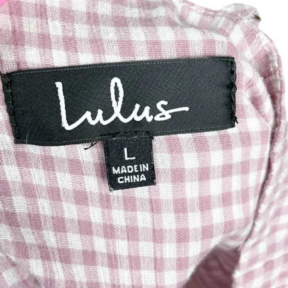 Lulu's Music City White Lavender Gingham
Tie-Fron… - image 8