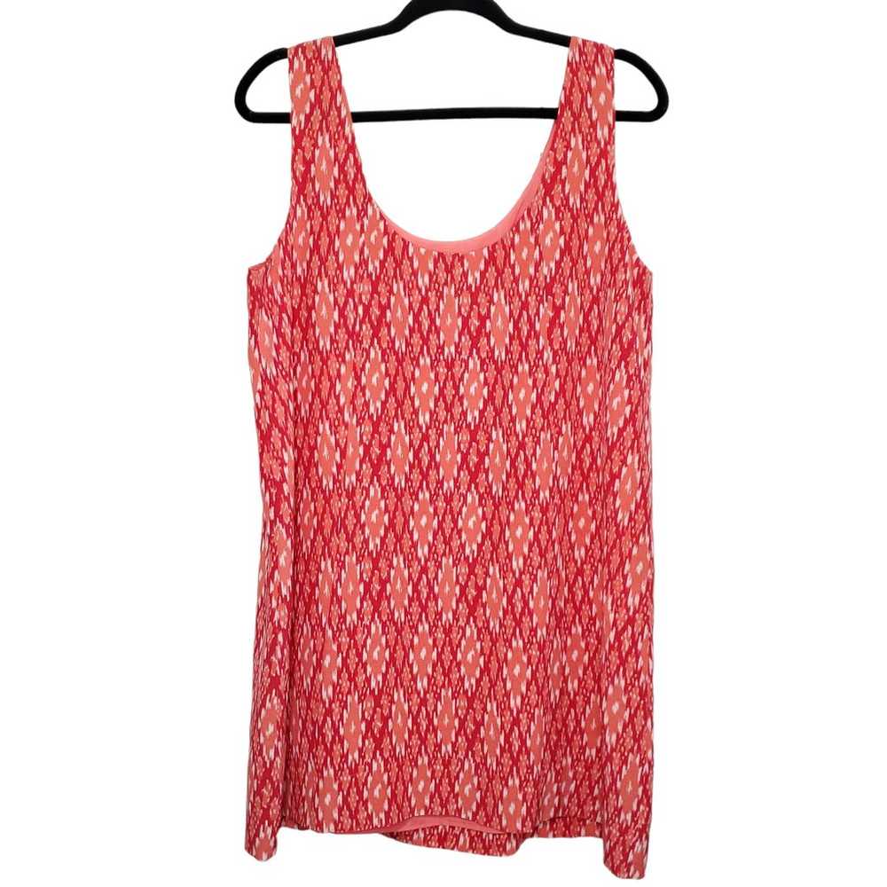 Joie Dawna Silk Tank Mini Dress Spiced Coral Ikat… - image 2