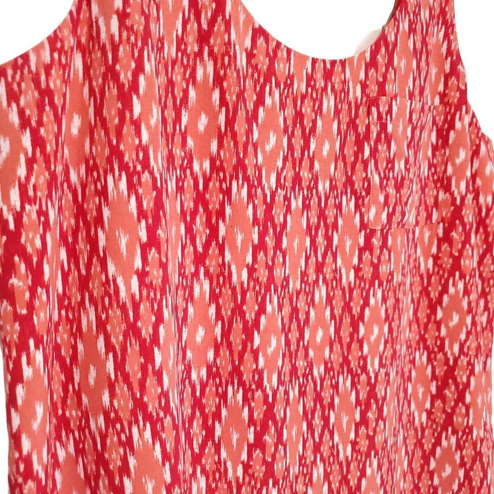 Joie Dawna Silk Tank Mini Dress Spiced Coral Ikat… - image 5