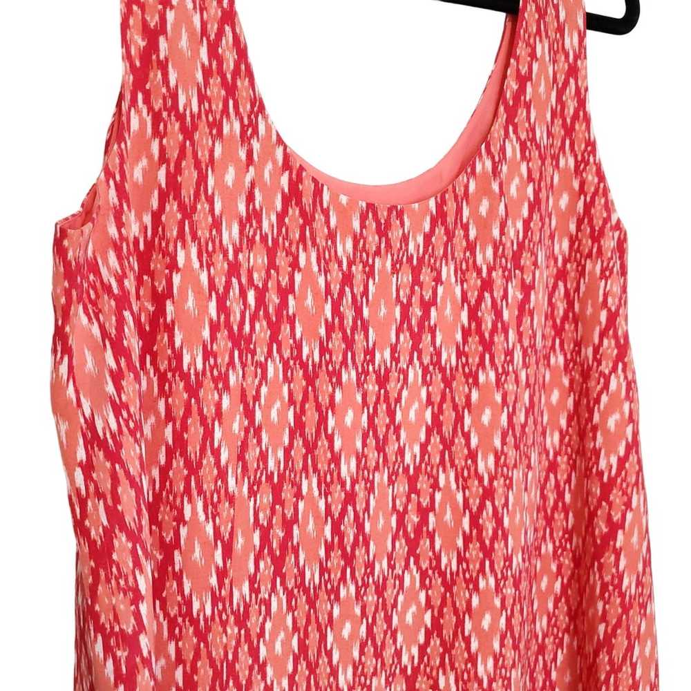 Joie Dawna Silk Tank Mini Dress Spiced Coral Ikat… - image 7