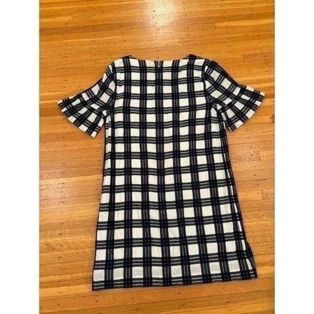 Madewell navy/white plaid short sleeve dress - image 2