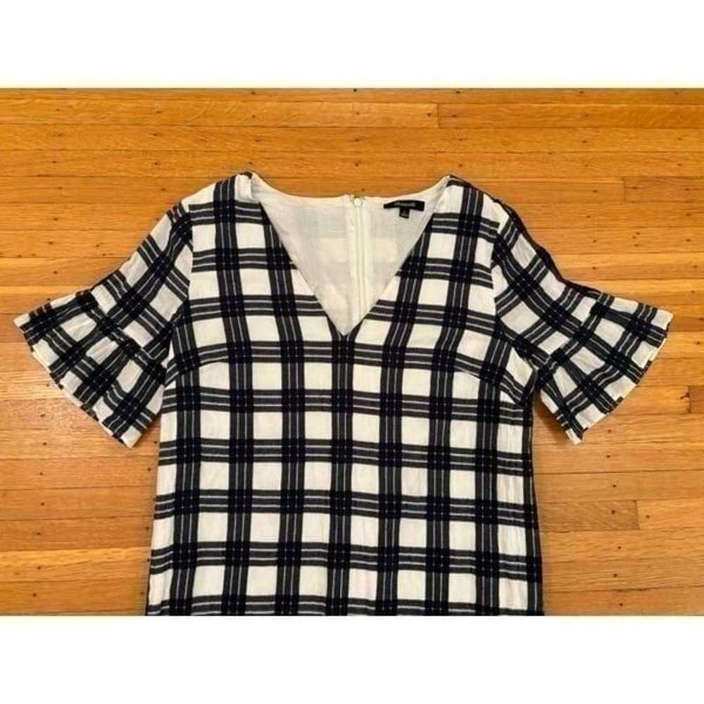 Madewell navy/white plaid short sleeve dress - image 5