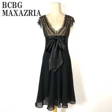 BCBG MAXAZRIA Sheer One-Piece Dress Black Size 4 … - image 1