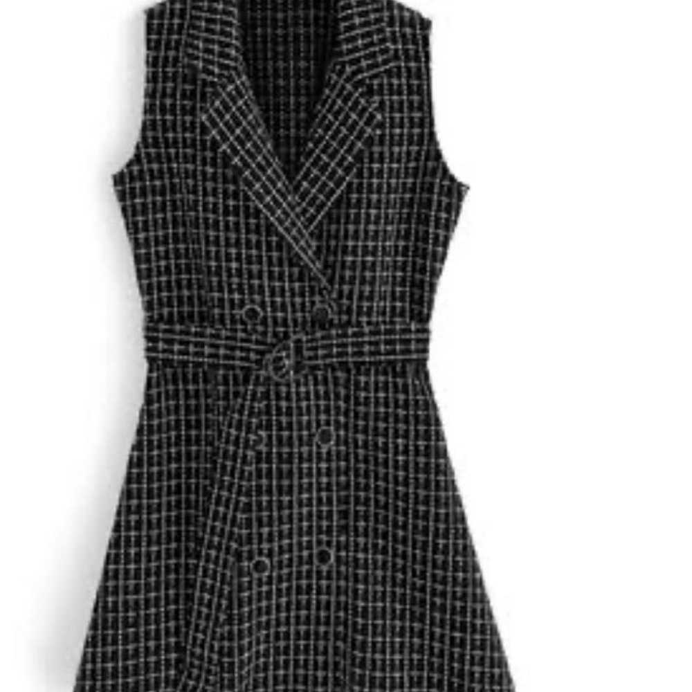 Grail GRL tweed mini dress with belt [tg665] - image 2