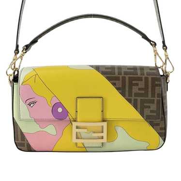 Fendi Baguette Brown Canvas Shoulder Bag (Pre-Own… - image 1