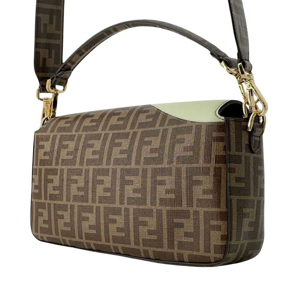 Fendi Baguette Brown Canvas Shoulder Bag (Pre-Own… - image 2