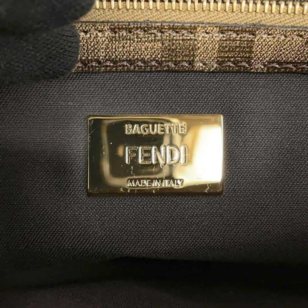 Fendi Baguette Brown Canvas Shoulder Bag (Pre-Own… - image 6