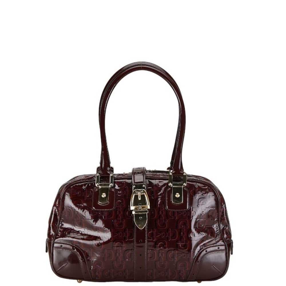 Gucci Horsebit Brown Patent Leather Handbag (Pre-… - image 11