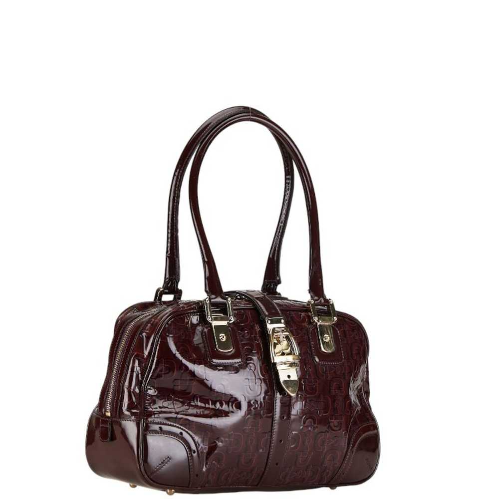 Gucci Horsebit Brown Patent Leather Handbag (Pre-… - image 4