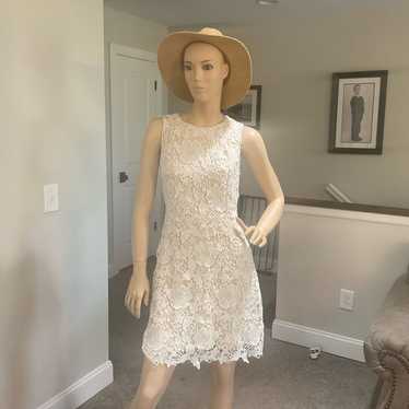 LOFT white lace dress