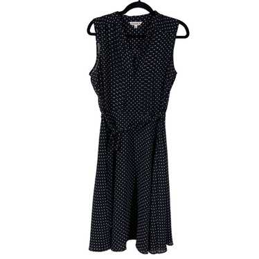 Nanette Lapore Sheer Dress Y2K Black White Polka D