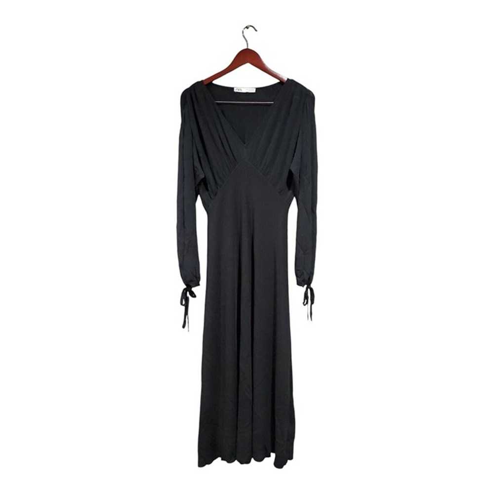 Zara Women's Black Mixed Media Maxi Dress Knitted… - image 1