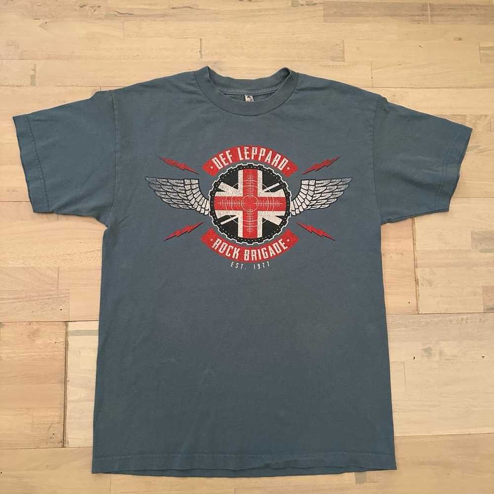 Vintage Def Leppard Rock Brigade Concert T-Shirt-… - image 1