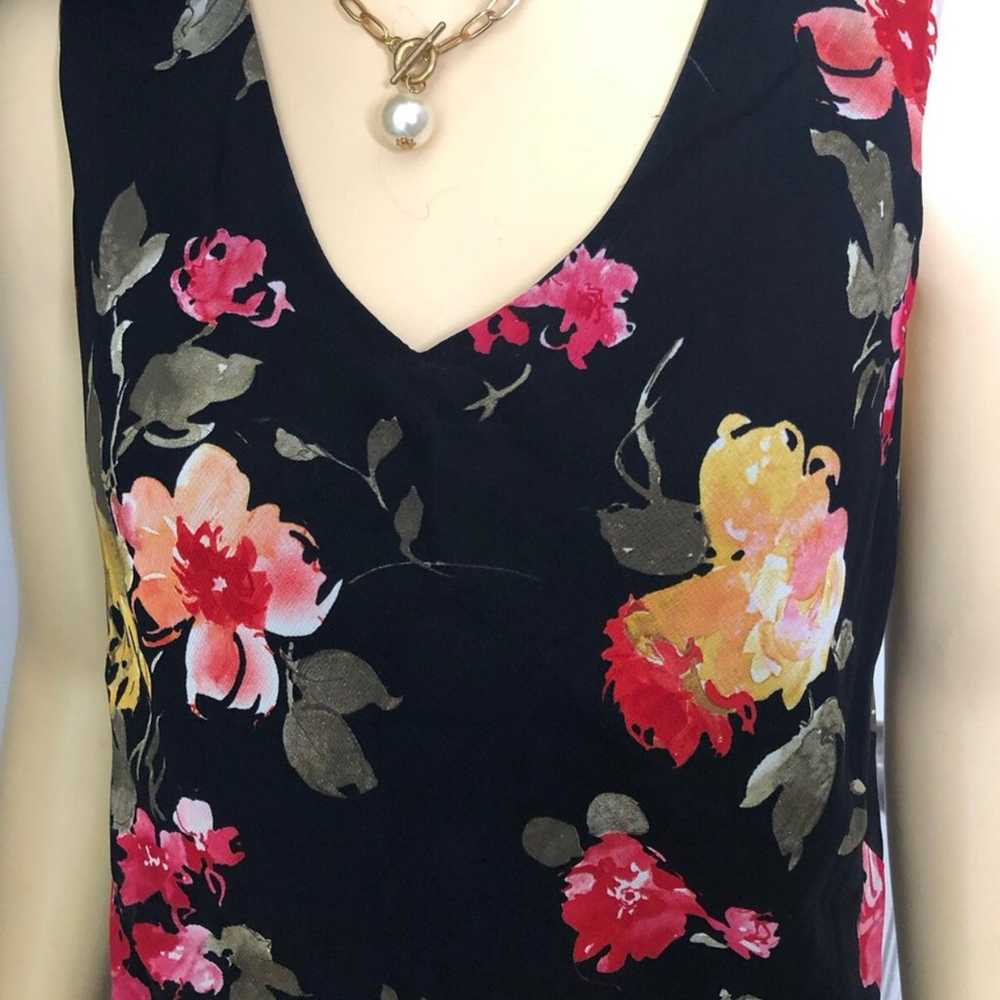 VINTAGE Sz 12 Floral Flowers Casual Corner Sleeve… - image 6