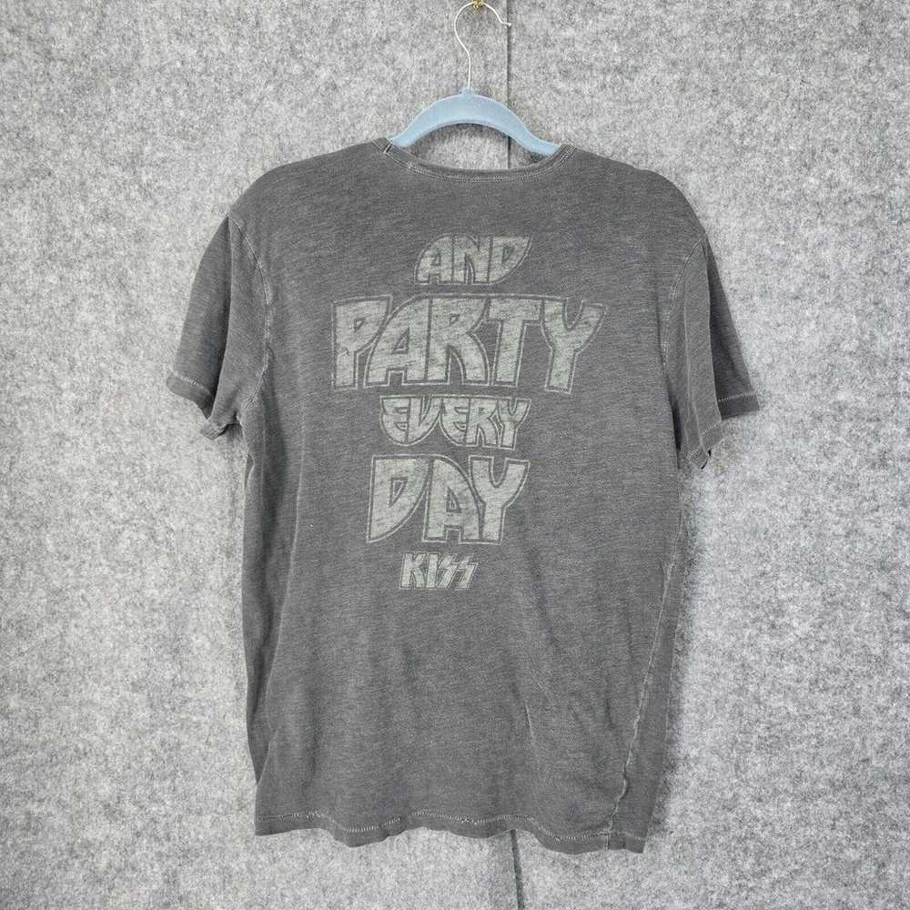 VTG Lucky Brand KISS T-Shirt Woman Small Gray Roc… - image 10