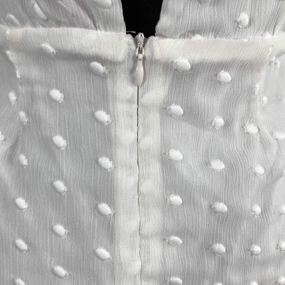 Gianni Bini White Swiss Dot Faux Wrap Sundress La… - image 5