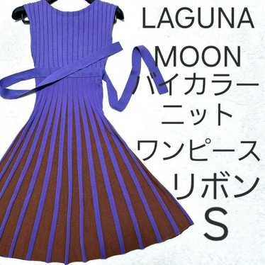 LAGUNA MOON Knit One-Piece Bicolor Purple S - image 1