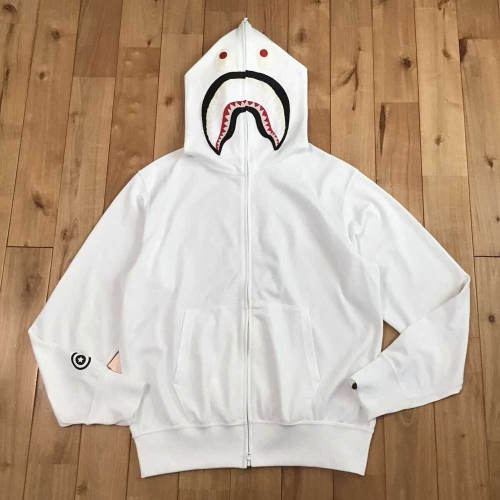 Bape × Nigo 2009 BAPE Jersey Shark full zip Hoodi… - image 1