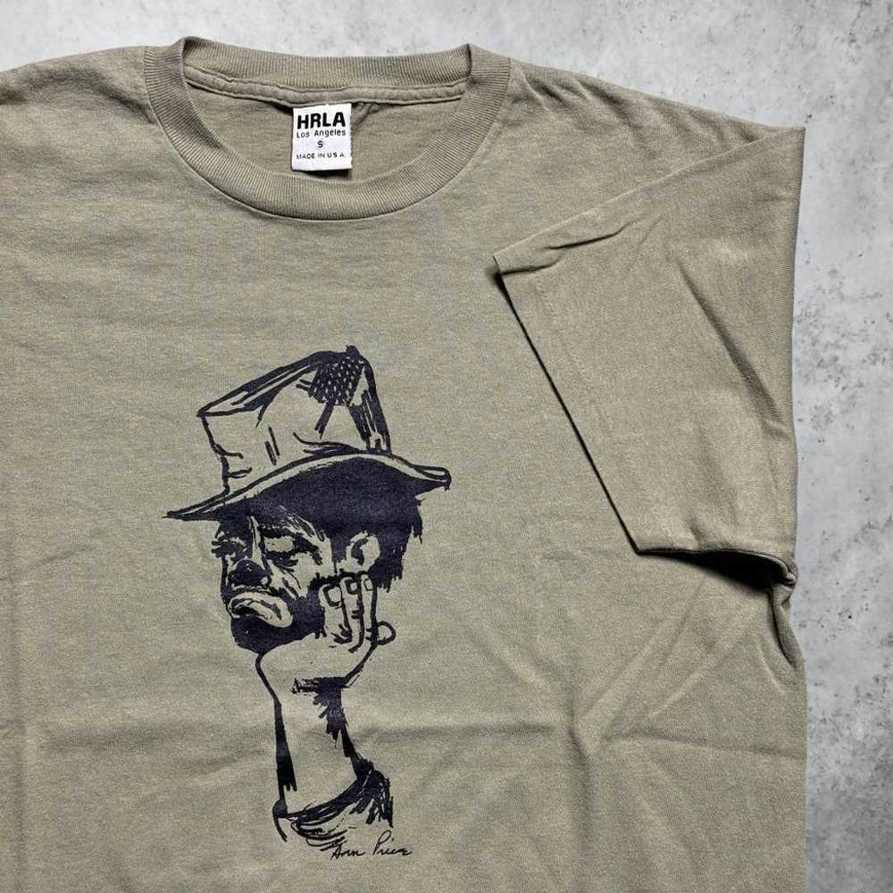 Vintage 90s Hobo Clown Resting Head Art T Shirt S… - image 2