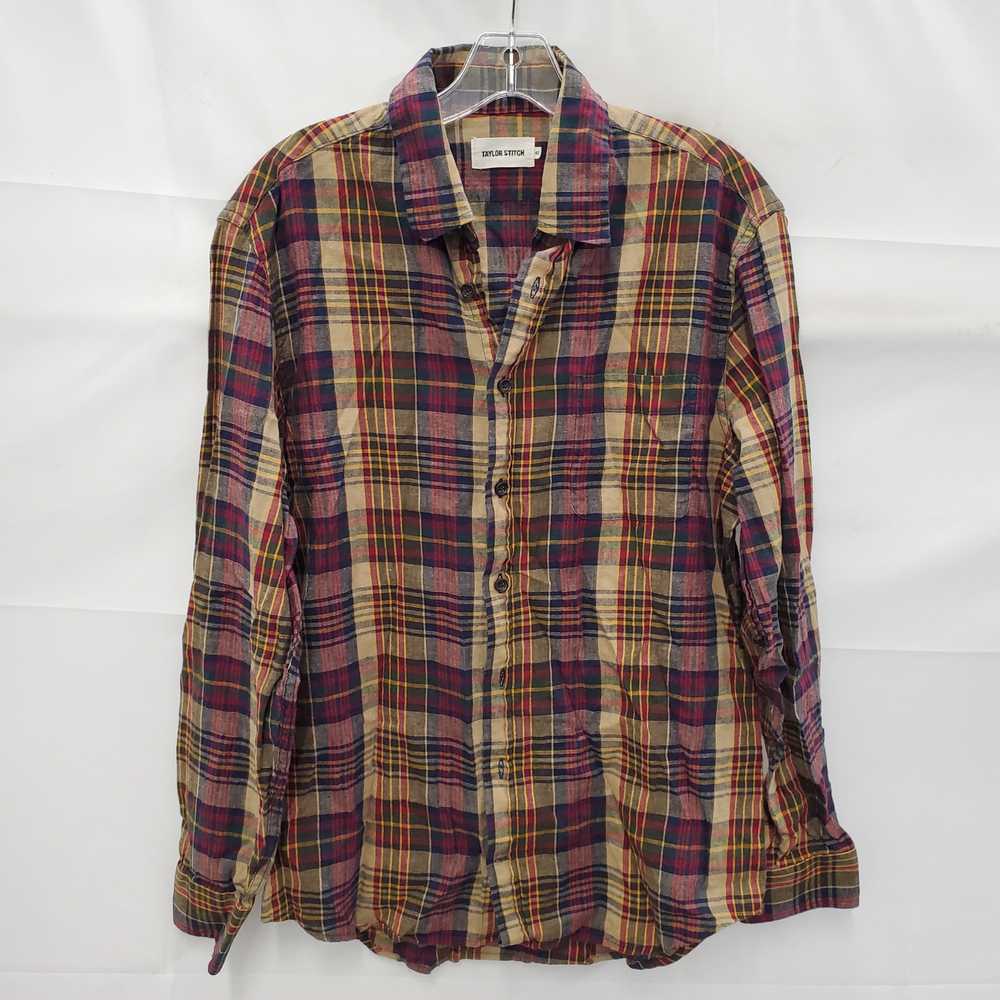 Taylor Stitch MN's Multi Color Plaid Organic Cott… - image 1