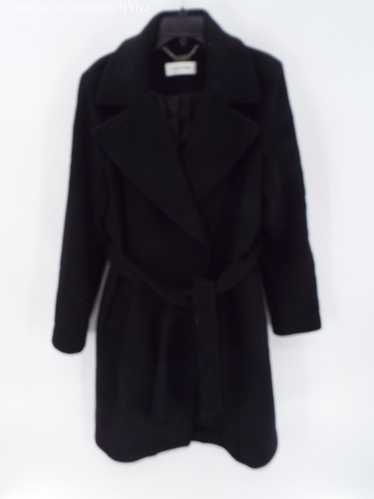 CALVIN KLEIN WOMEN'S WOOL BLEND BELTED COST-BLACK-