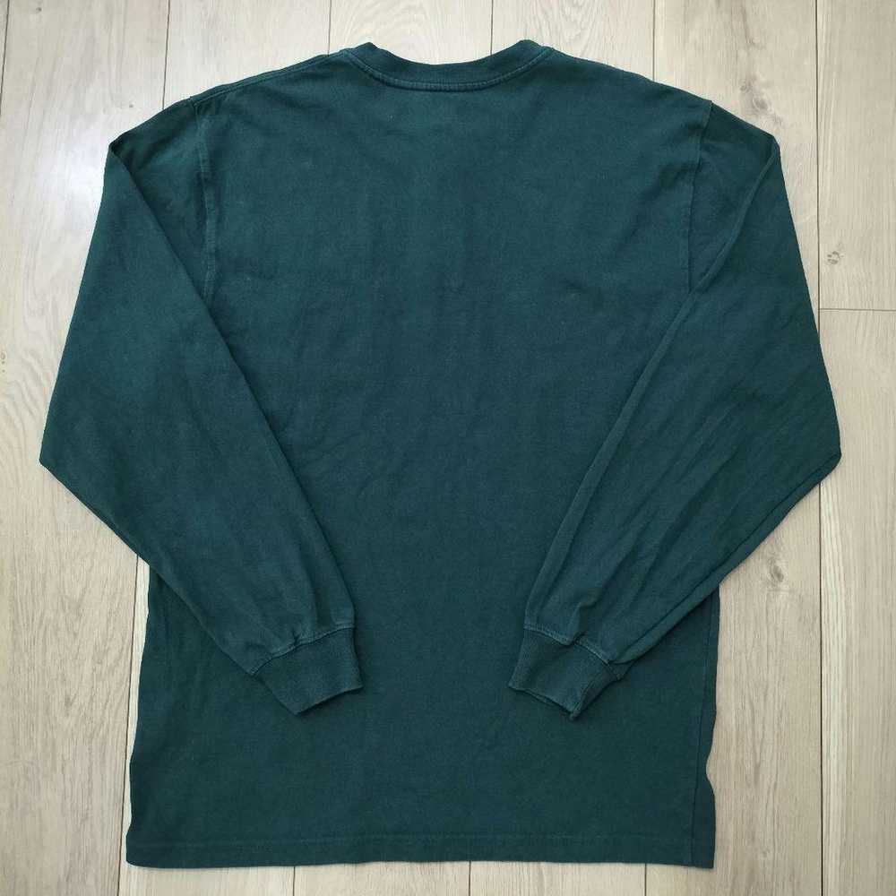 American vintage Carhartt henley neck green in si… - image 5