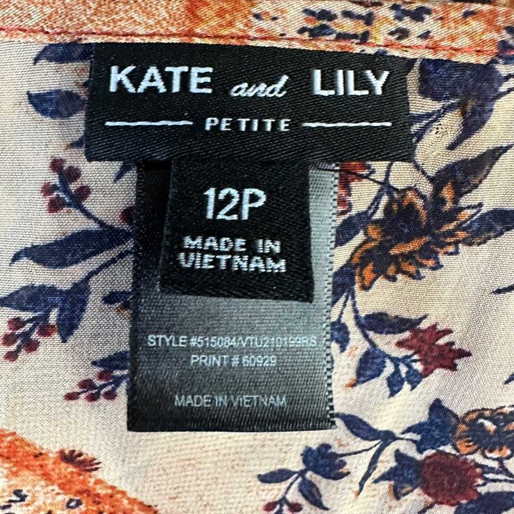 Kate and Lily Petite Floral Paisley Patchwork V-N… - image 5