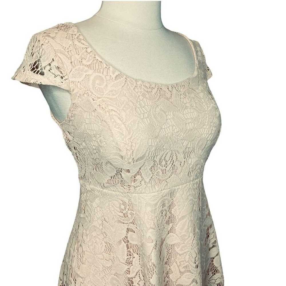 Emma & Michelle Floral Lace Overlay Fit & Flare D… - image 3