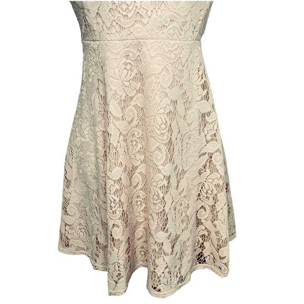 Emma & Michelle Floral Lace Overlay Fit & Flare D… - image 5