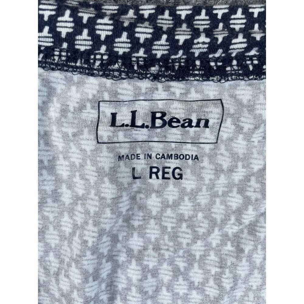 LL Bean Dress Women’s L Reg Blue White Short Slee… - image 3