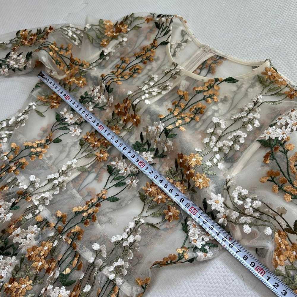 JIANSHAN Flower Embroidery Sheer Dress - image 10