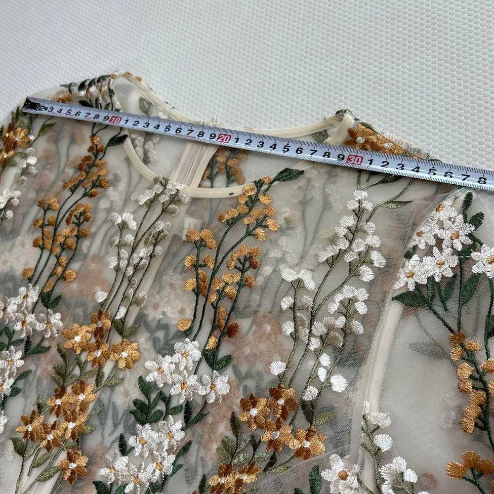 JIANSHAN Flower Embroidery Sheer Dress - image 9