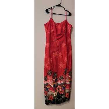 CT Hawaiian Fashions Red Floral Cotton Hawaiian S… - image 1