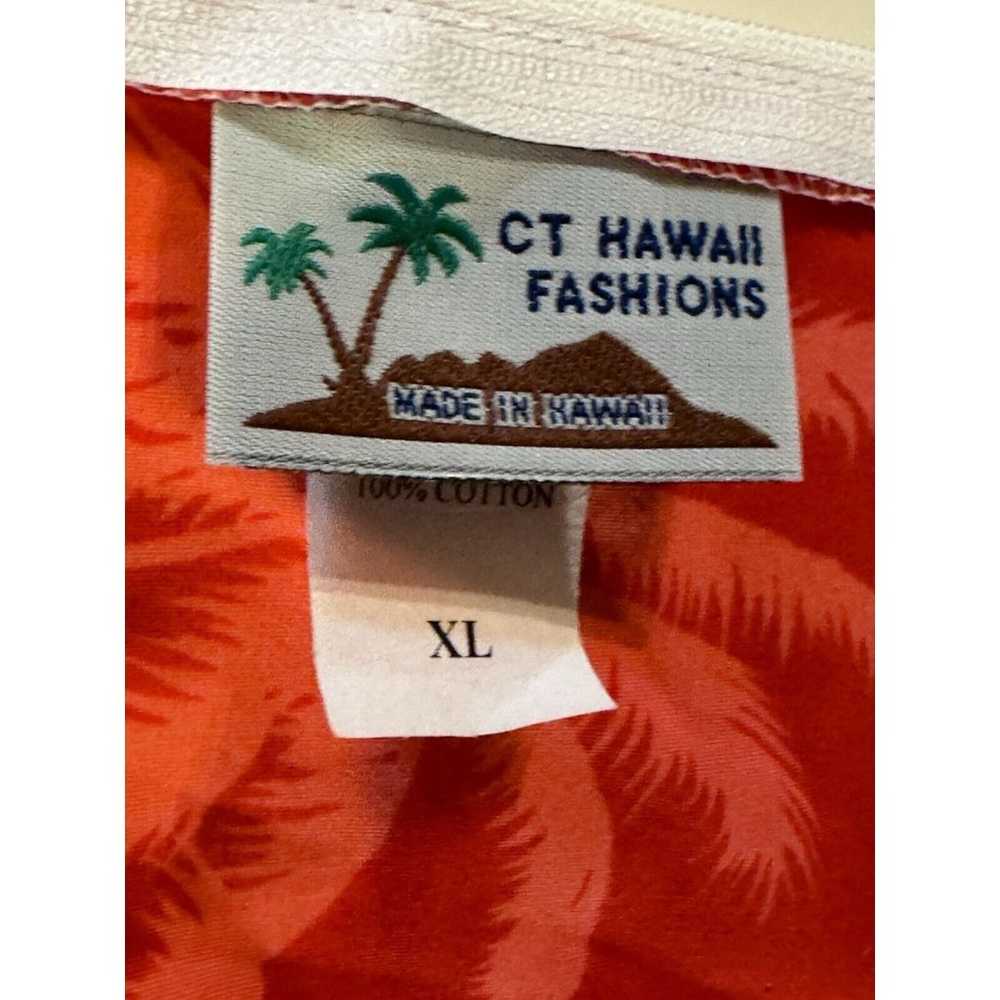 CT Hawaiian Fashions Red Floral Cotton Hawaiian S… - image 7