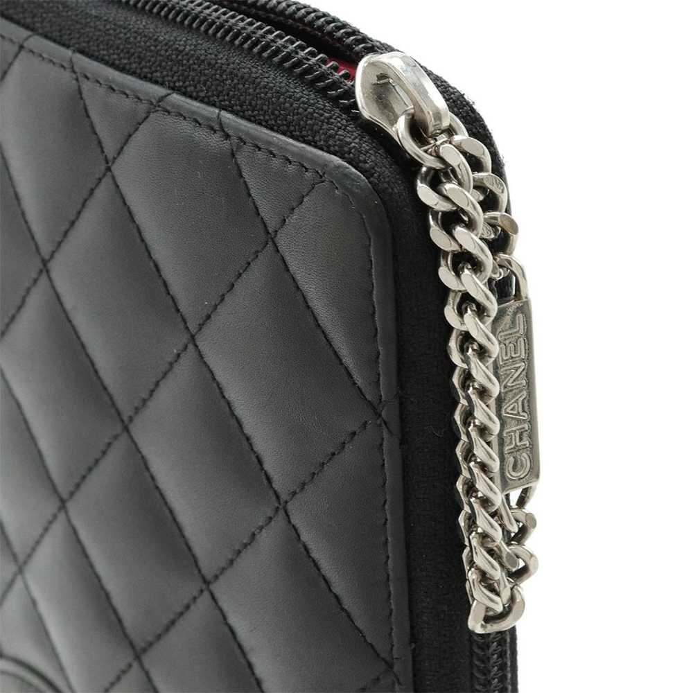 Chanel Cambon Black Leather Wallet (Pre-Owned) - image 4