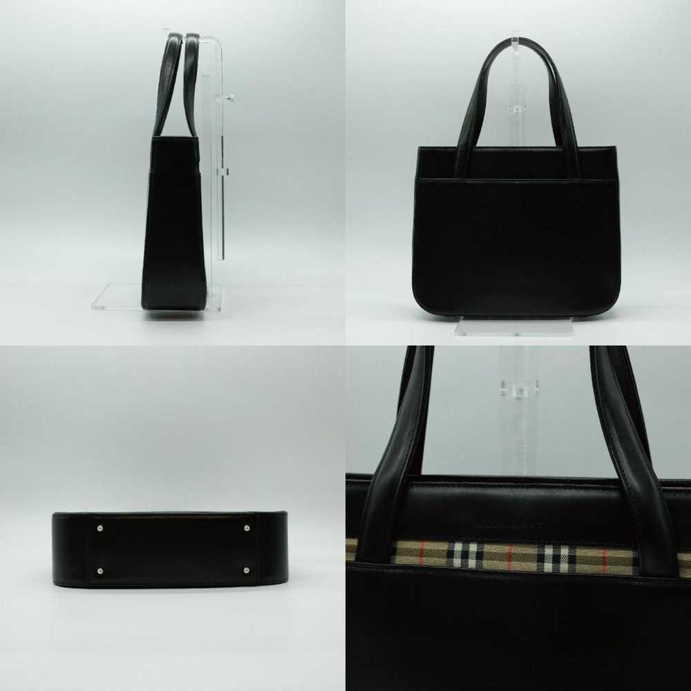 Burberry Nova Check Black Leather Handbag (Pre-Ow… - image 2