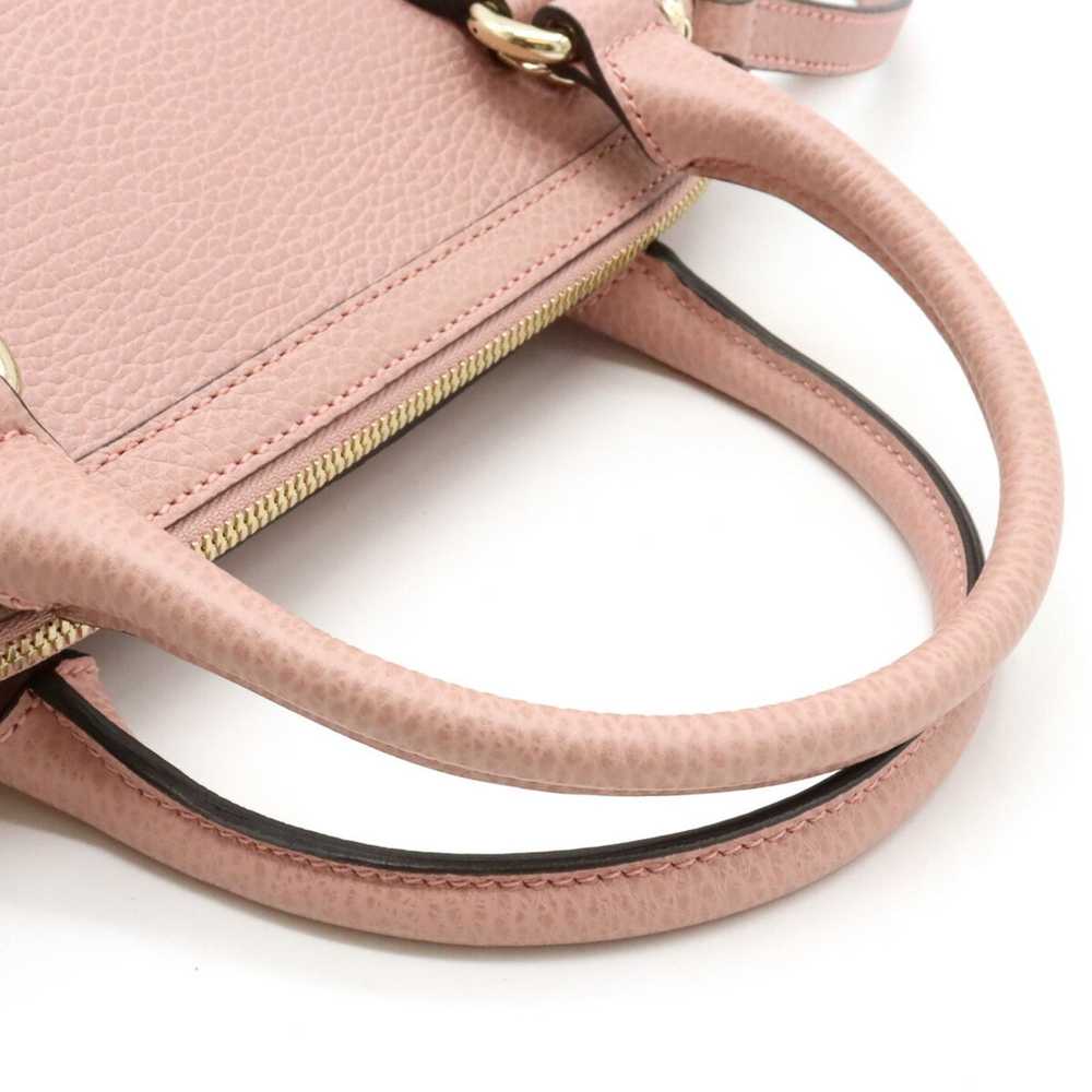 Gucci Dome Pink Leather Handbag (Pre-Owned) - image 3