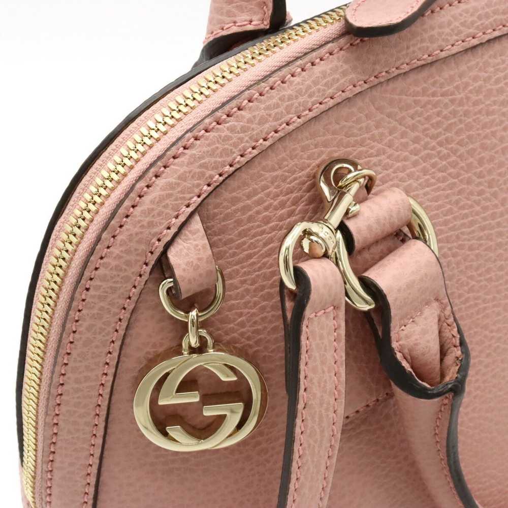 Gucci Dome Pink Leather Handbag (Pre-Owned) - image 6