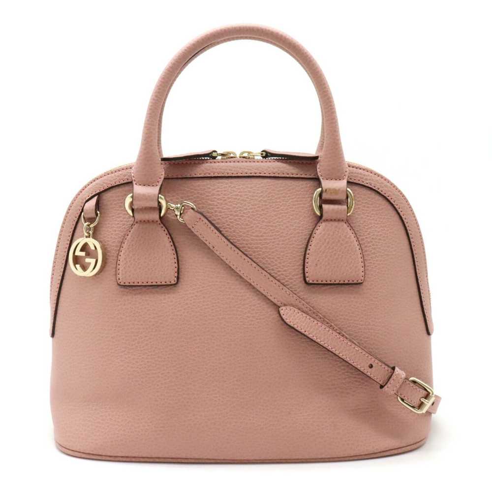 Gucci Dome Pink Leather Handbag (Pre-Owned) - image 9