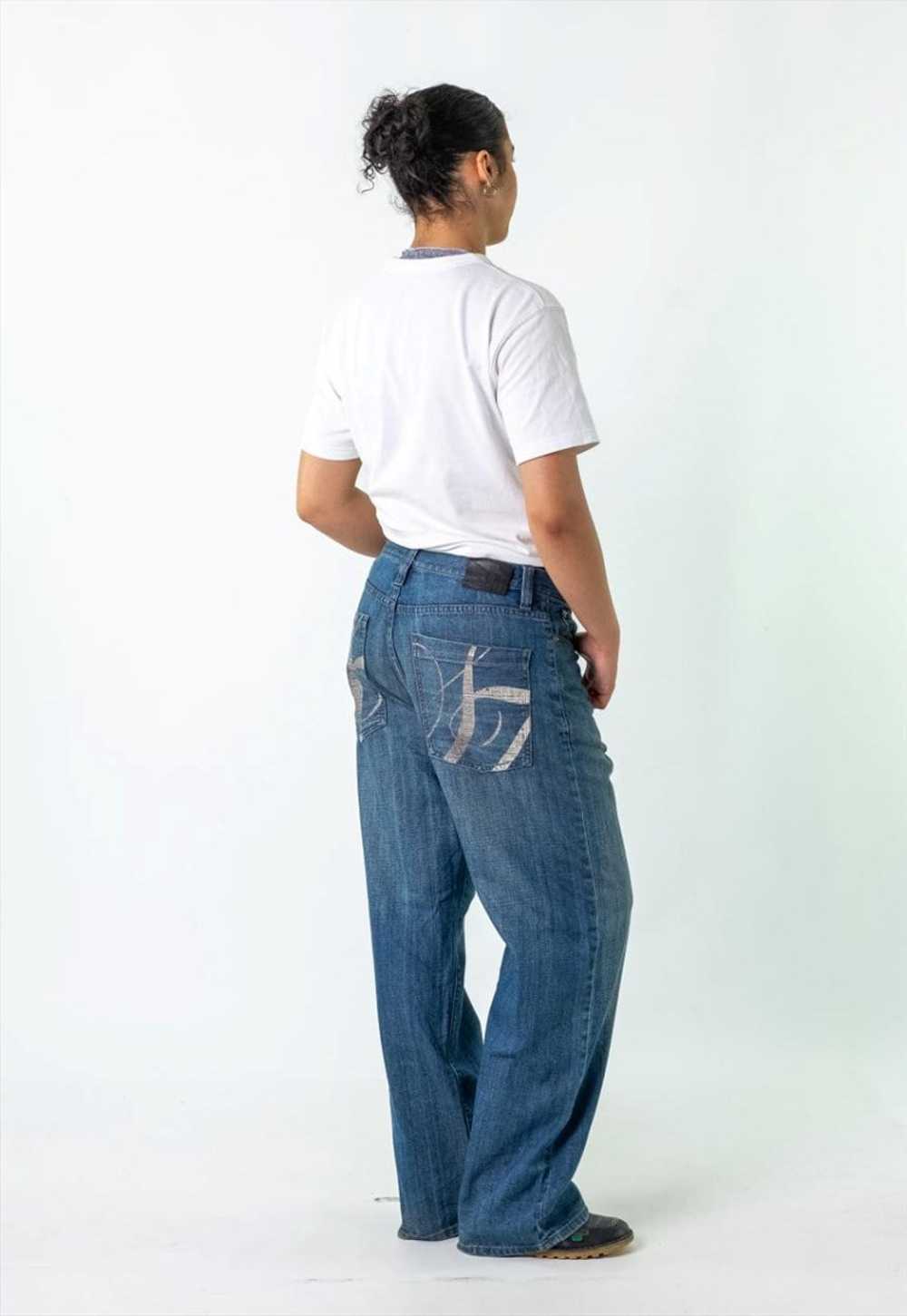 Blue 90s Sean John Denim Hip Hop Jeans Baggy Pants - image 1