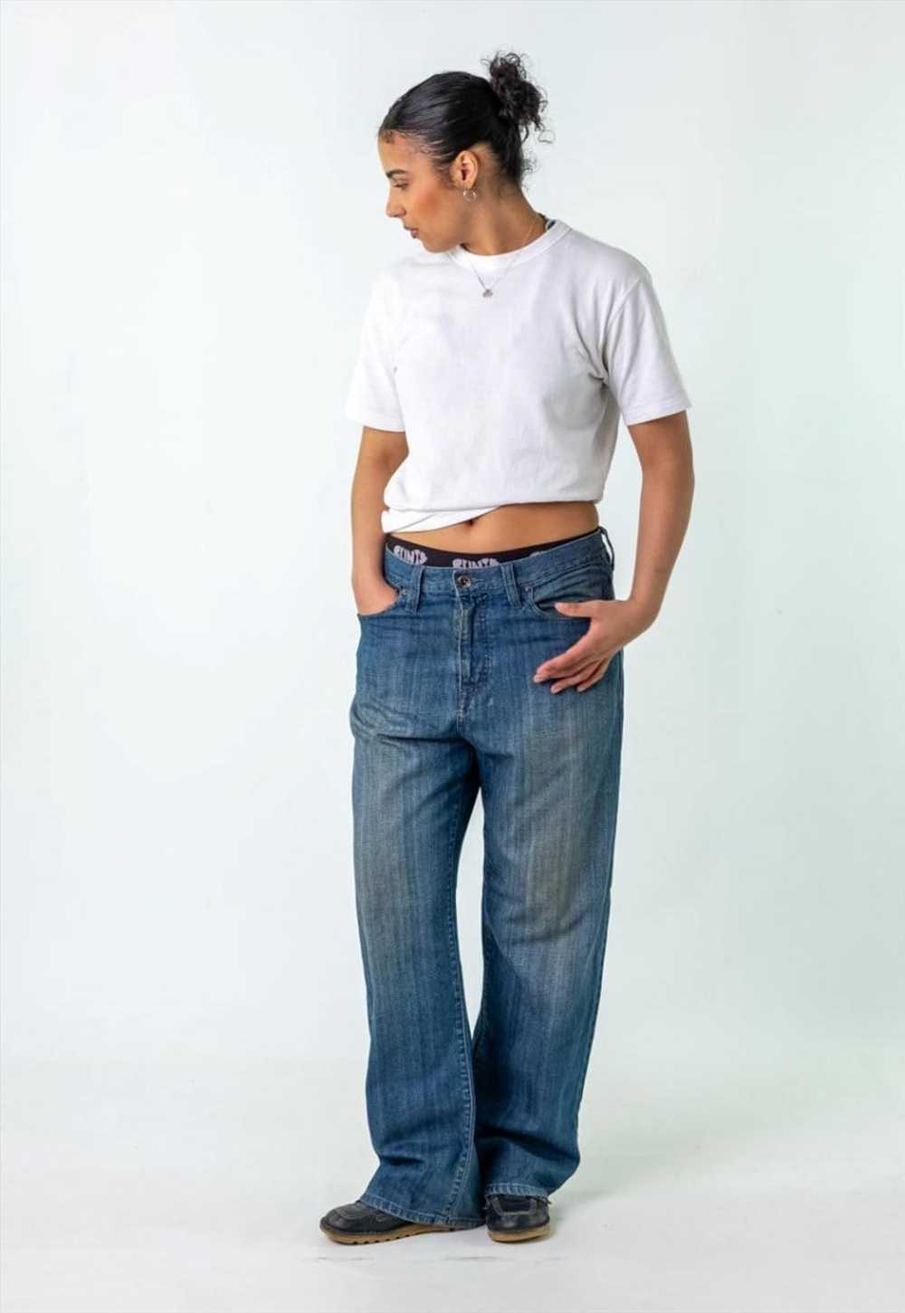 Blue 90s Sean John Denim Hip Hop Jeans Baggy Pants - image 2