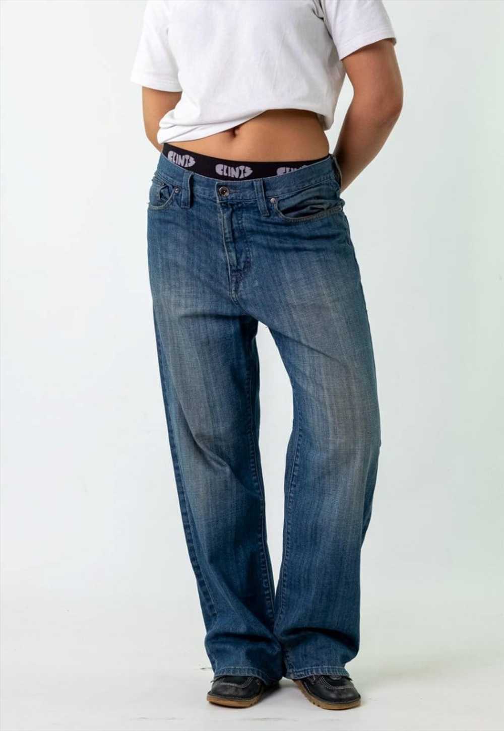 Blue 90s Sean John Denim Hip Hop Jeans Baggy Pants - image 5