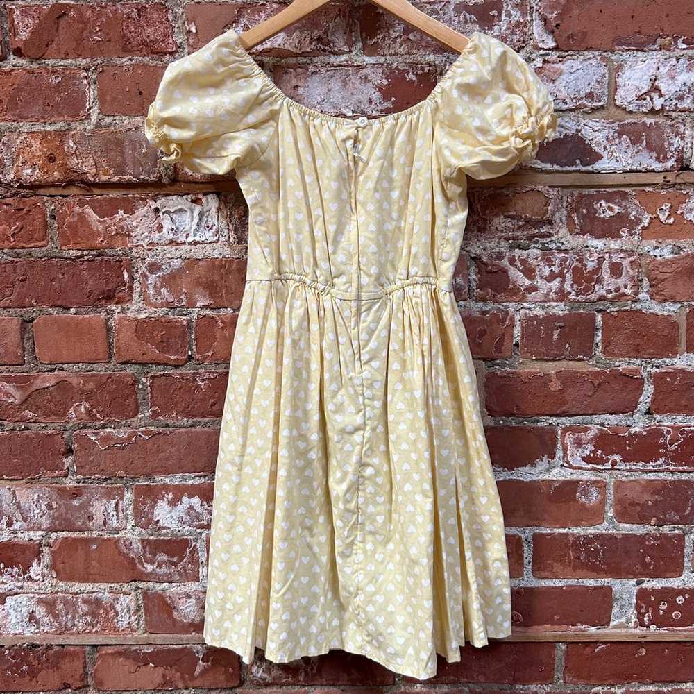 Yellow mini hearts mini dress - image 2