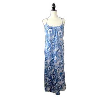 Banana Republic Marimekko Maxi Dress Blue Floral … - image 1