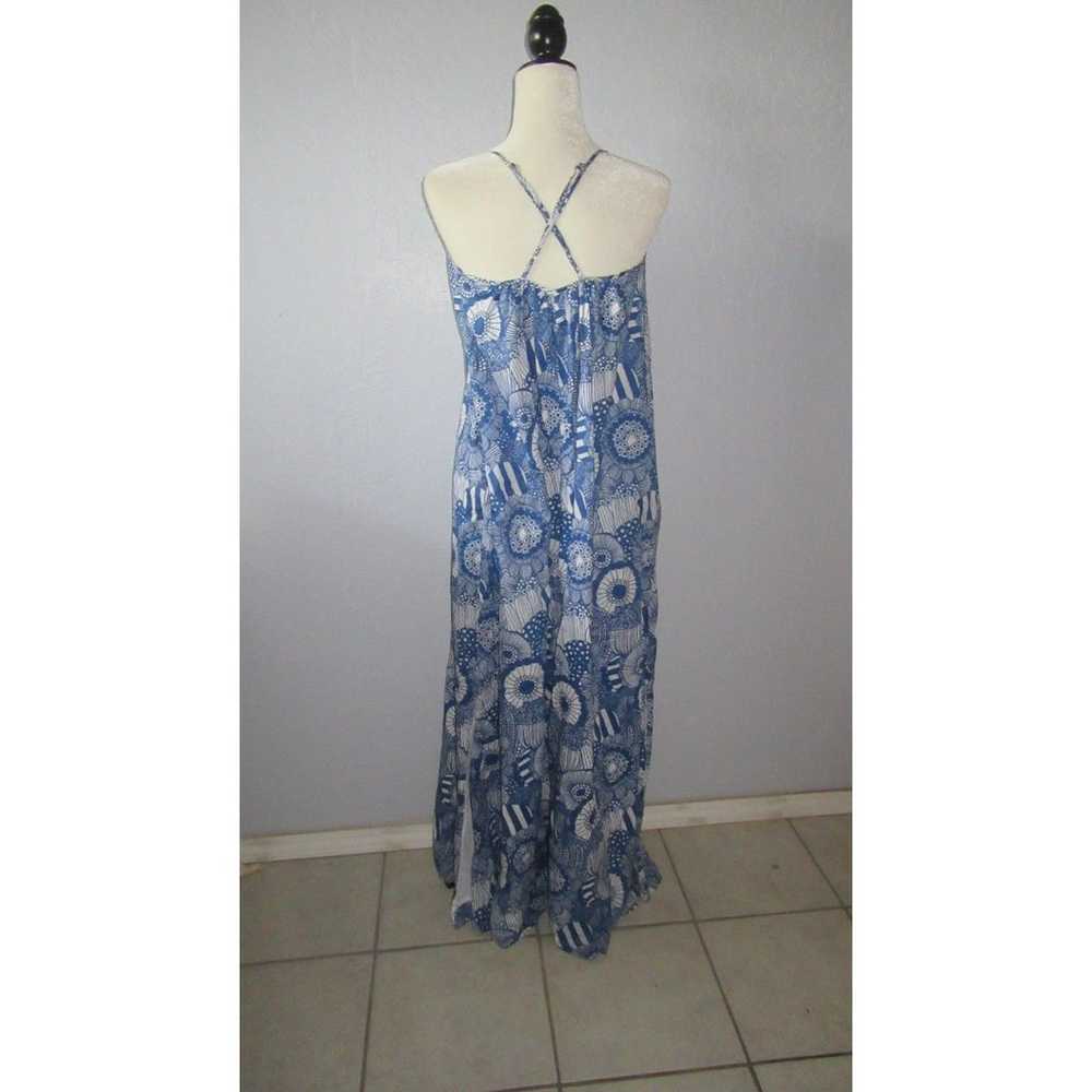 Banana Republic Marimekko Maxi Dress Blue Floral … - image 3