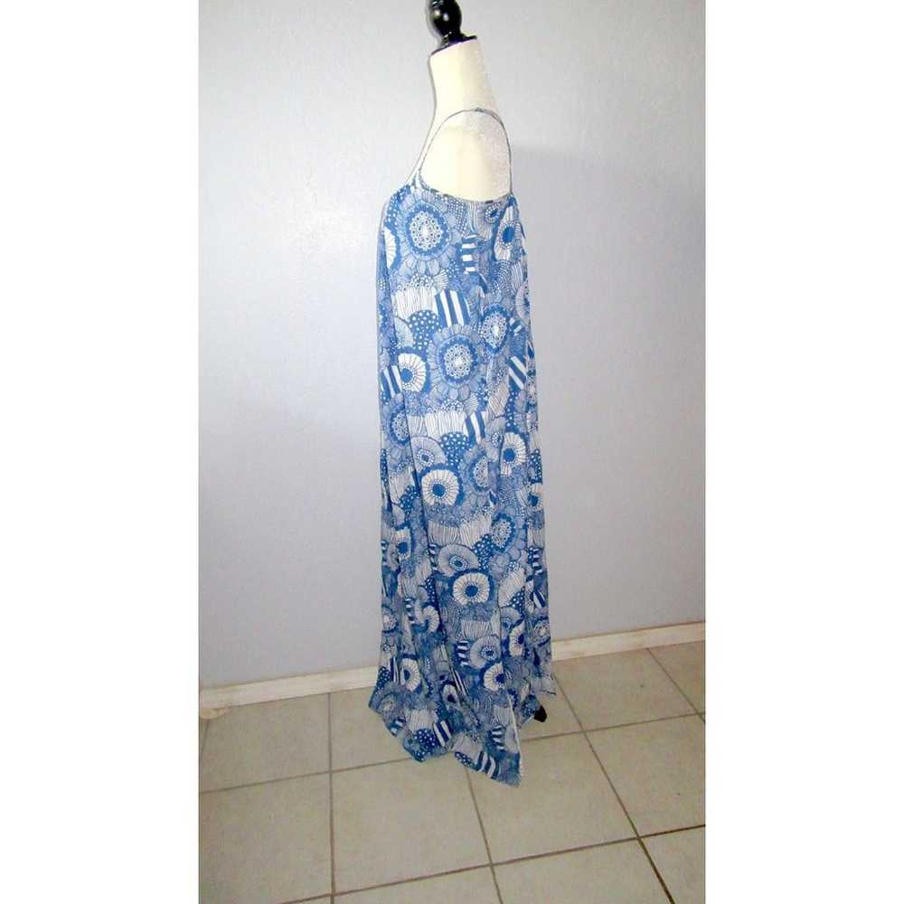 Banana Republic Marimekko Maxi Dress Blue Floral … - image 4