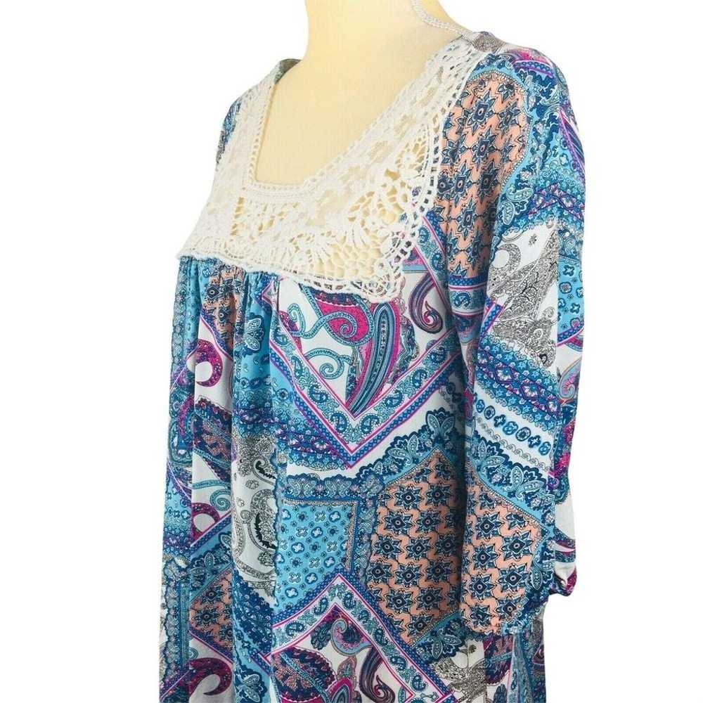 Umgee Usa Women Mixed Floral Paisley Print Tunic … - image 4