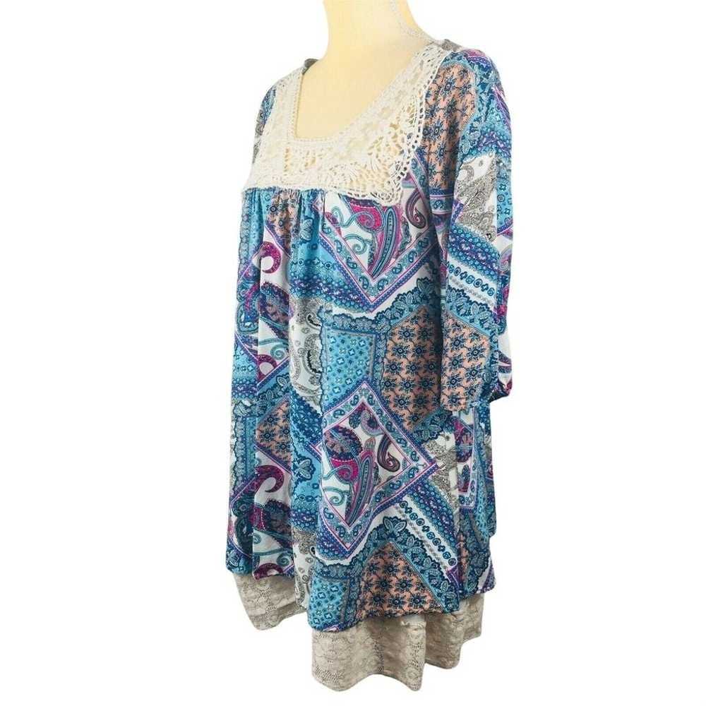 Umgee Usa Women Mixed Floral Paisley Print Tunic … - image 5