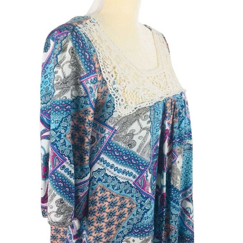 Umgee Usa Women Mixed Floral Paisley Print Tunic … - image 9