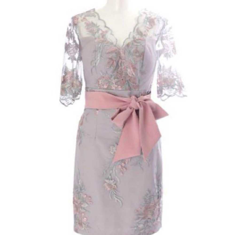 Jewels Floral Embroidered Lace Sleeve Dress - image 2